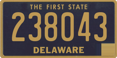 DE license plate 238043