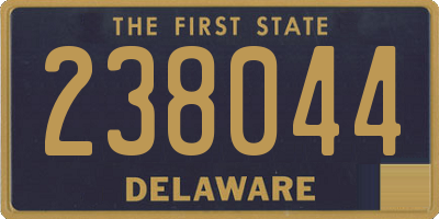 DE license plate 238044