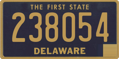 DE license plate 238054