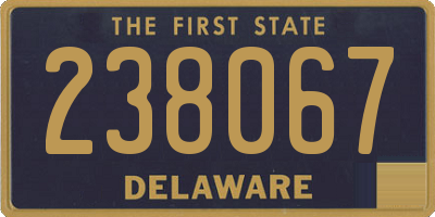 DE license plate 238067