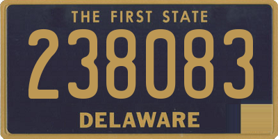 DE license plate 238083