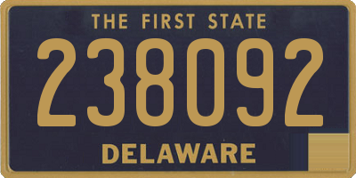 DE license plate 238092