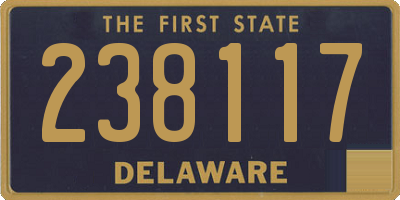 DE license plate 238117