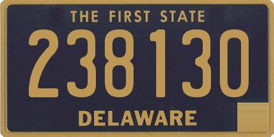 DE license plate 238130