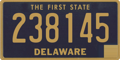 DE license plate 238145