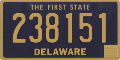 DE license plate 238151
