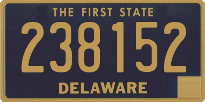 DE license plate 238152