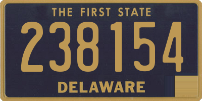 DE license plate 238154
