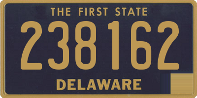 DE license plate 238162