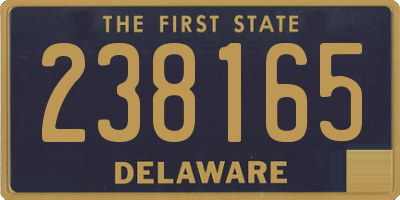 DE license plate 238165