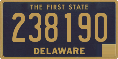 DE license plate 238190