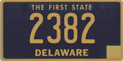 DE license plate 2382