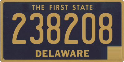 DE license plate 238208