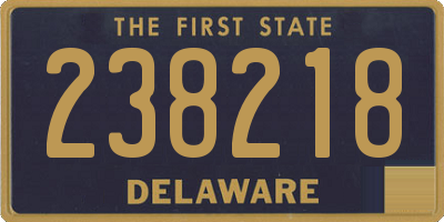 DE license plate 238218