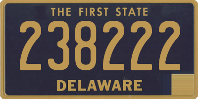 DE license plate 238222