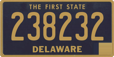 DE license plate 238232