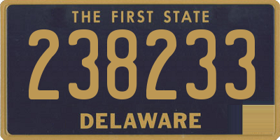 DE license plate 238233
