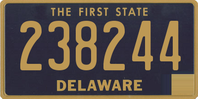 DE license plate 238244