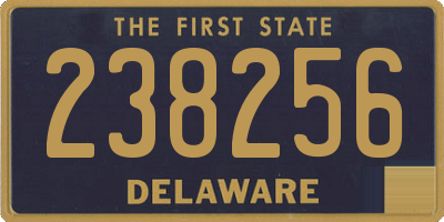 DE license plate 238256