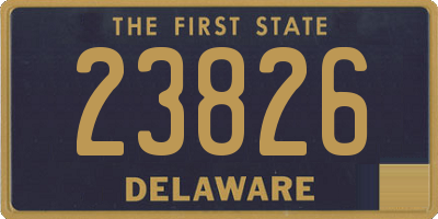 DE license plate 23826