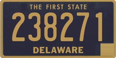 DE license plate 238271