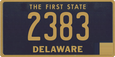 DE license plate 2383