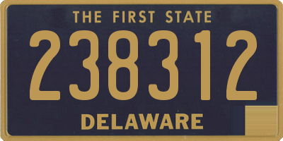 DE license plate 238312