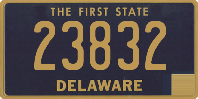 DE license plate 23832