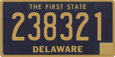 DE license plate 238321