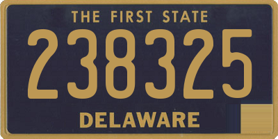 DE license plate 238325