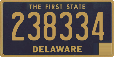 DE license plate 238334