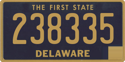 DE license plate 238335
