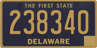 DE license plate 238340
