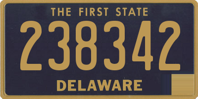 DE license plate 238342