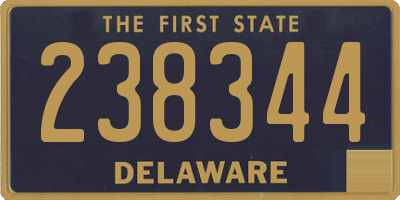 DE license plate 238344