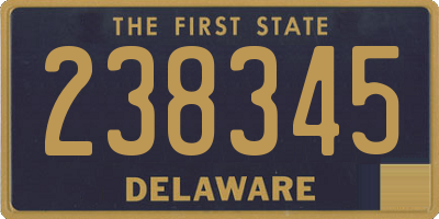 DE license plate 238345