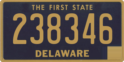 DE license plate 238346