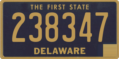 DE license plate 238347