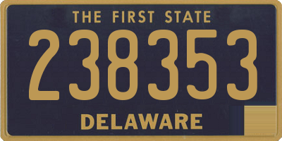 DE license plate 238353