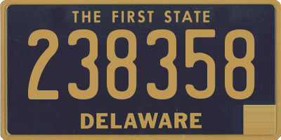 DE license plate 238358