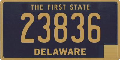 DE license plate 23836