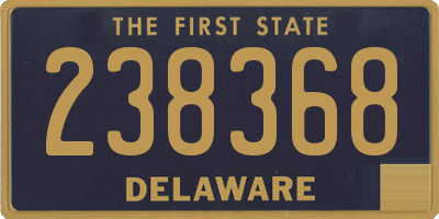 DE license plate 238368