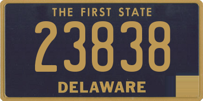 DE license plate 23838