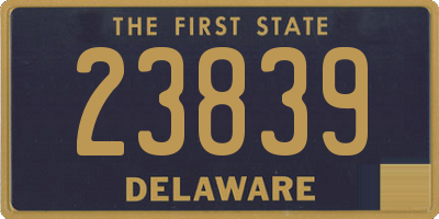 DE license plate 23839