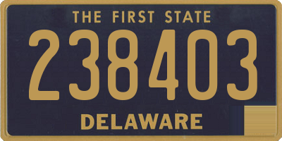 DE license plate 238403