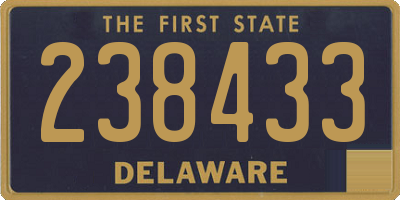 DE license plate 238433