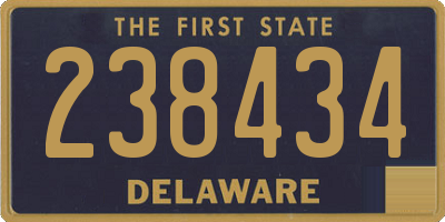 DE license plate 238434