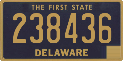 DE license plate 238436