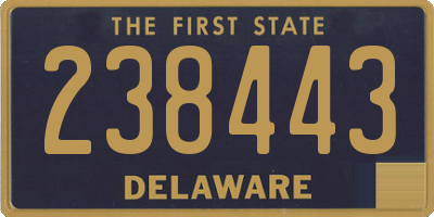 DE license plate 238443