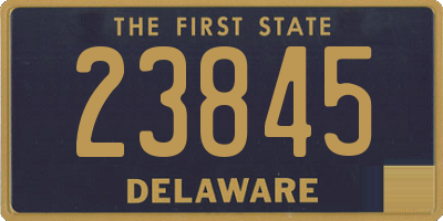 DE license plate 23845